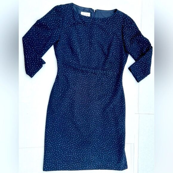 David Warren Blue Sparkle Night Out Dress 4 - Picture 1 of 7